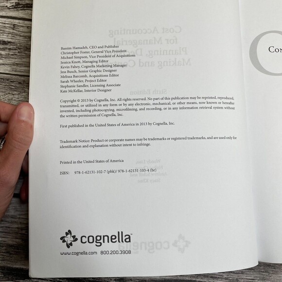 Cost Accounting for Managerial Planning, Decision Making and Control 6th Edition - Picture 4 of 6